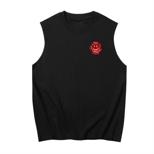 Red and Black Sleeveless Muscle Tank Top Skater