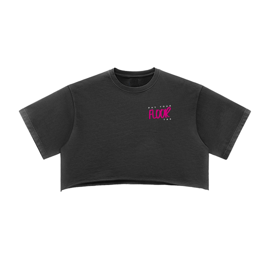 Snow Washed Raw Edge Skate Crop Top