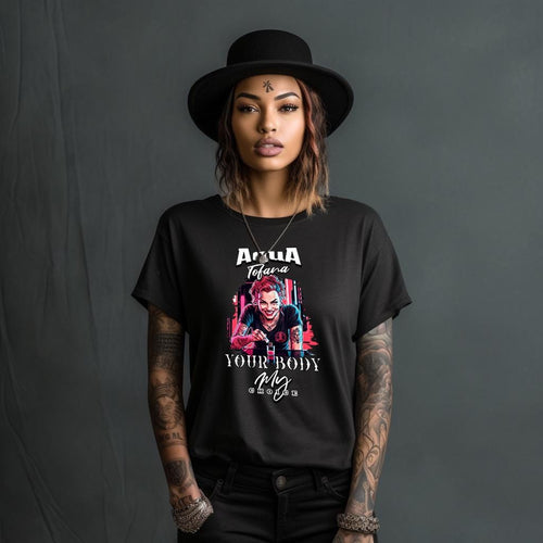 Aqua Tofana Your Body 4B Movement Women's T-shirt Black Range of Designs Trendy Feminist T-Shirt Guilia Tofana Modern