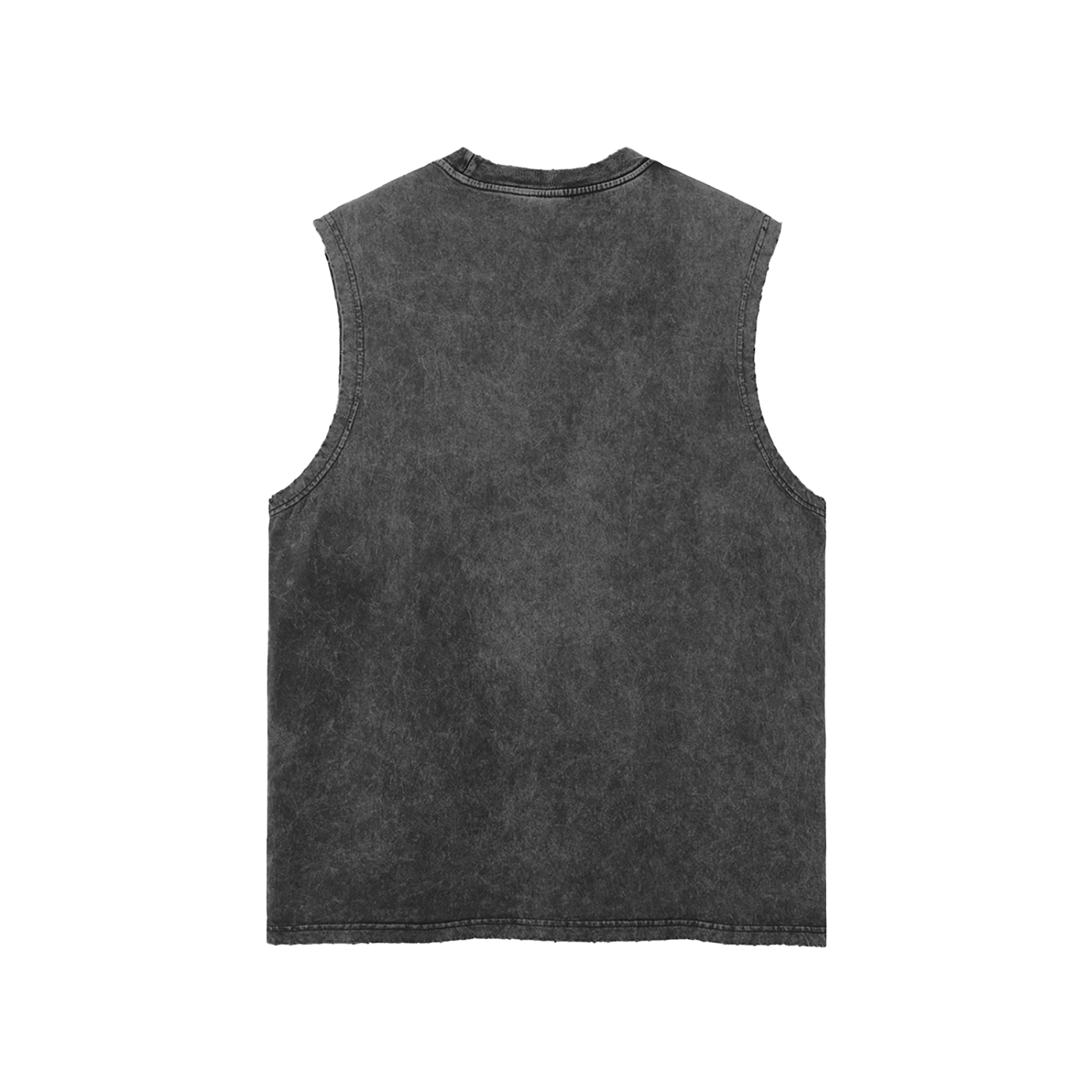 Streetwear Unisex Snow Washed Frayed Hem Tank Top Anima Sola Grimoires
