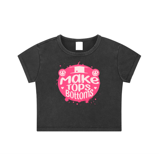 I Make Tops Bottoms - Fem Lesbian Tank Top Black or Pink