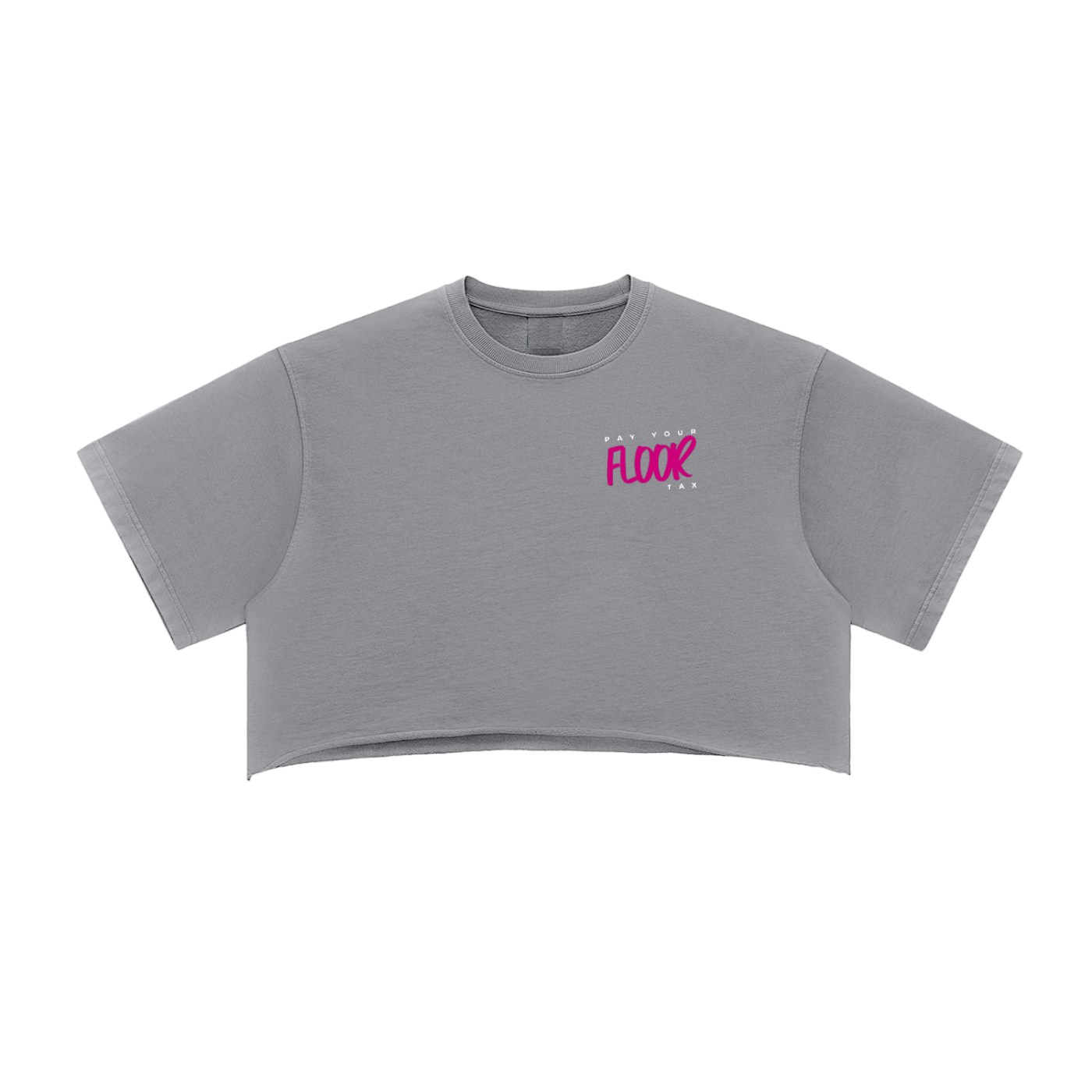 Snow Washed Raw Edge Skate Crop Top