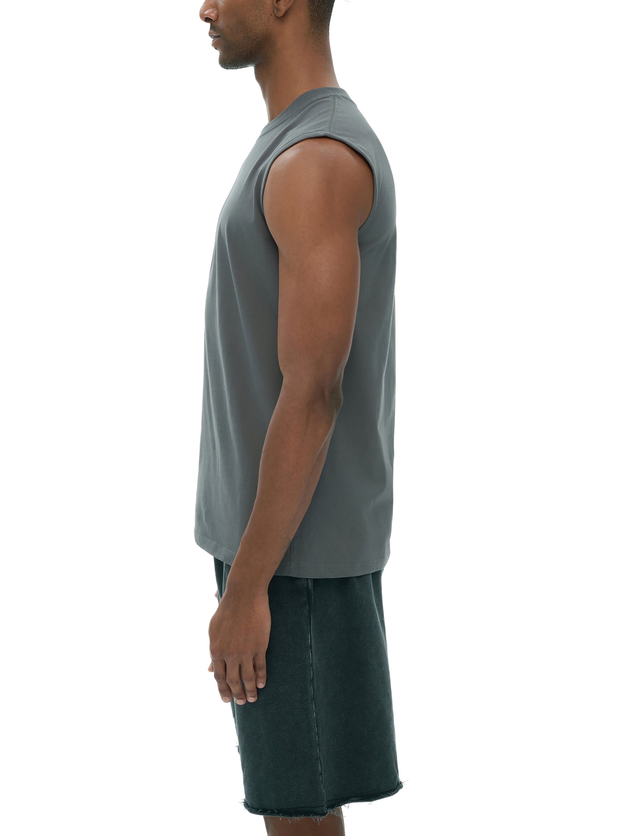 Sleeveless Tank Top Black White Logo