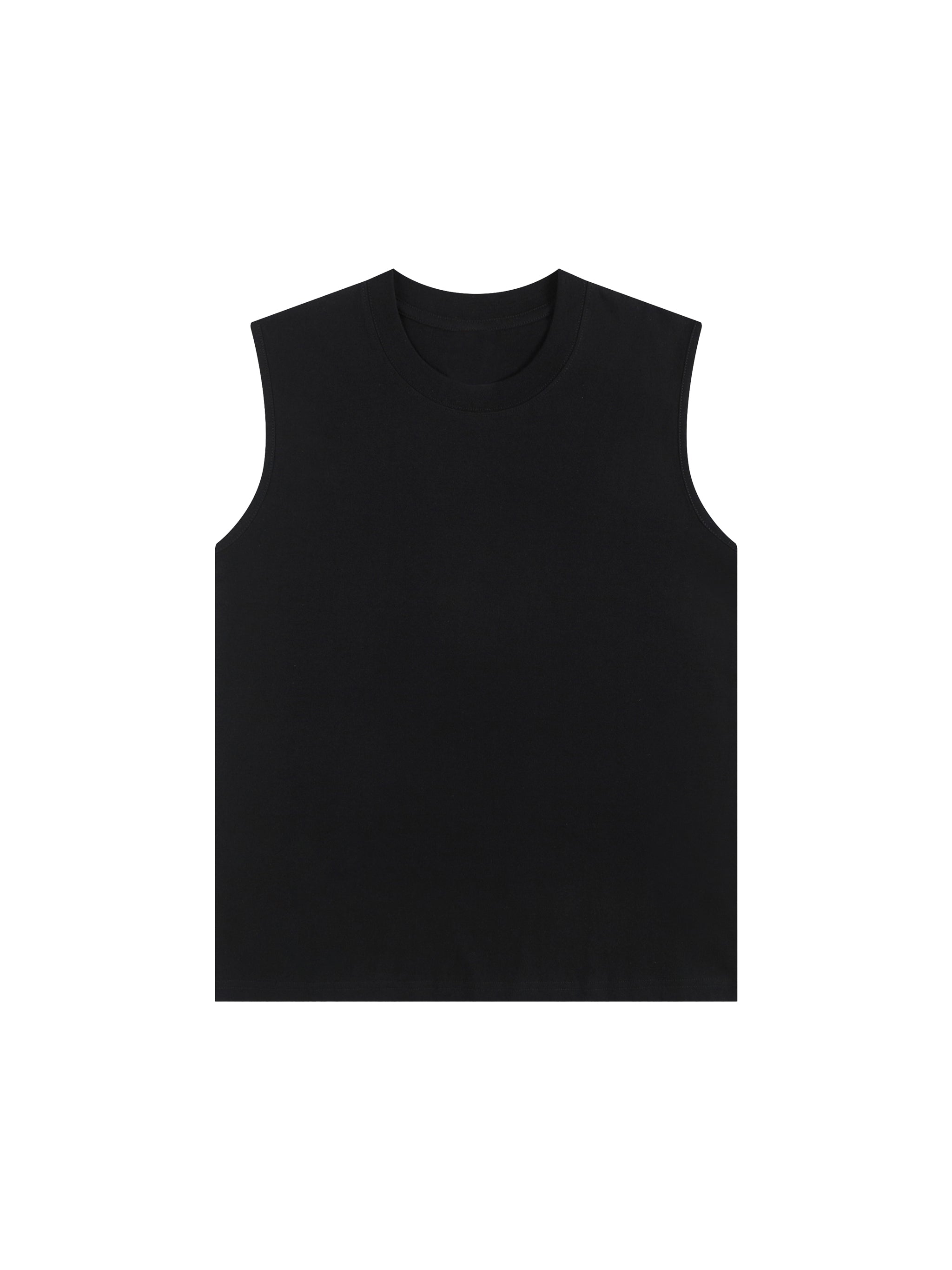 Sleeveless Tank Top Black White Logo