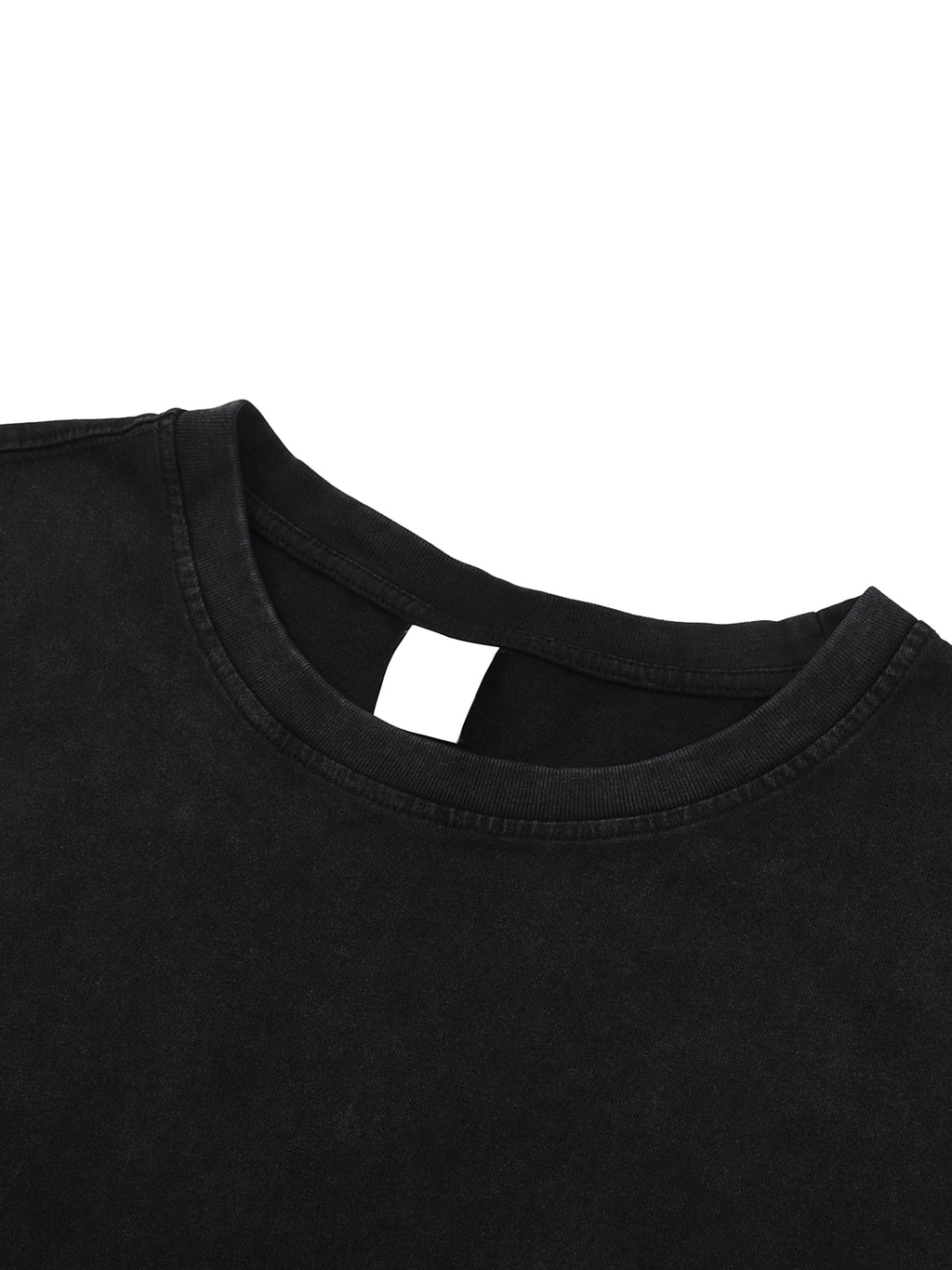 Fuck The System Snow Washed Raw-Hem Tank Top Black